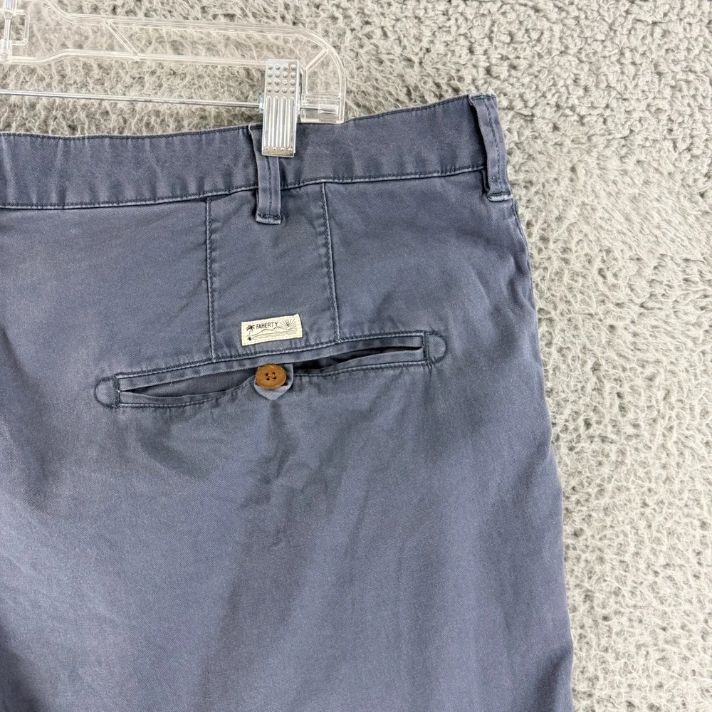 Faherty All Day Shorts Men's 42 Blue Organic Cotton Tencel Stretch MBS2106-VNY